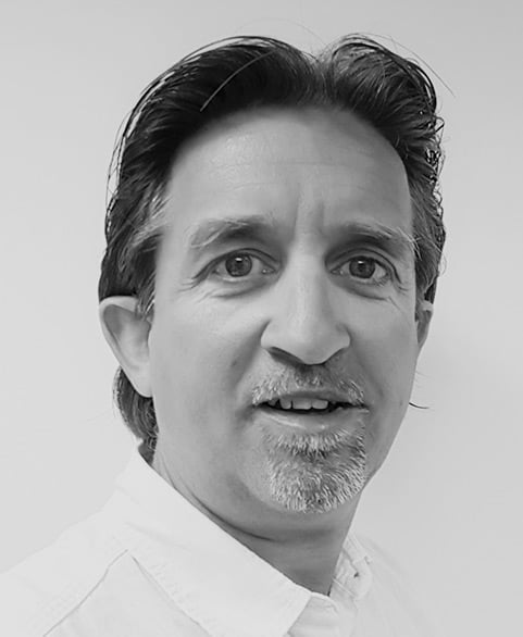 man headshot black and white