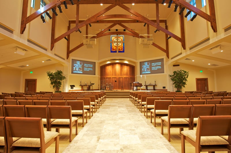 Interior of a modern church